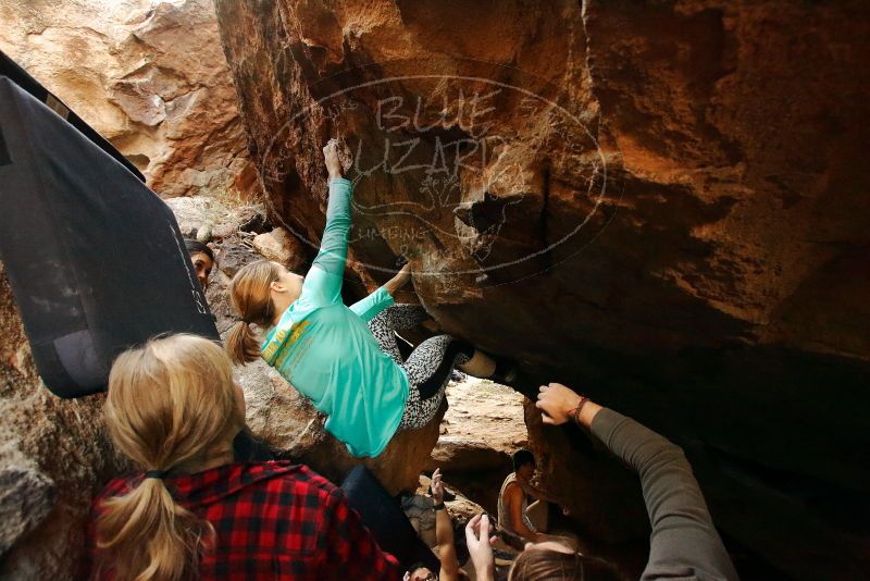 Bouldering in Hueco Tanks on 11/29/2019 with Blue Lizard Climbing and Yoga

Filename: SRM_20191129_1308200.jpg
Aperture: f/4.5
Shutter Speed: 1/250
Body: Canon EOS-1D Mark II
Lens: Canon EF 16-35mm f/2.8 L