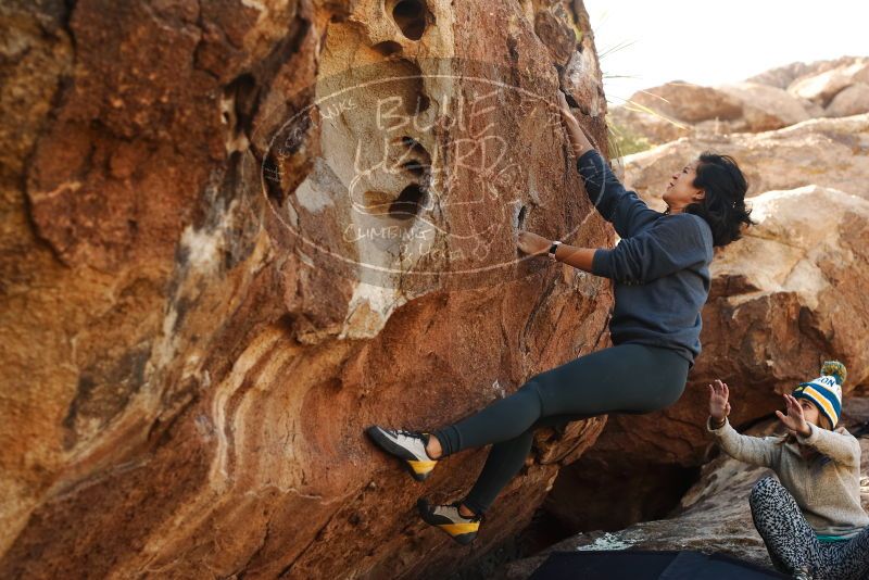 Bouldering in Hueco Tanks on 11/29/2019 with Blue Lizard Climbing and Yoga
Filename: SRM_20191129_1421240.jpg
Aperture: f/4.5
Shutter Speed: 1/250
Body: Canon EOS-1D Mark II
Lens: Canon EF 50mm f/1.8 II