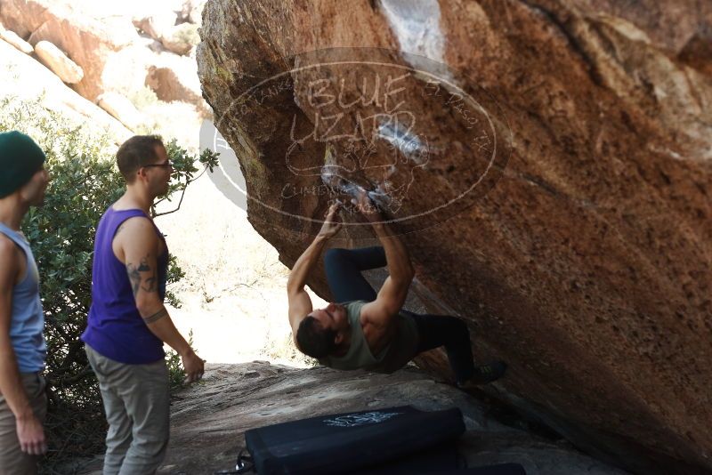 Bouldering in Hueco Tanks on 11/29/2019 with Blue Lizard Climbing and Yoga
Filename: SRM_20191129_1434410.jpg
Aperture: f/4.0
Shutter Speed: 1/250
Body: Canon EOS-1D Mark II
Lens: Canon EF 50mm f/1.8 II