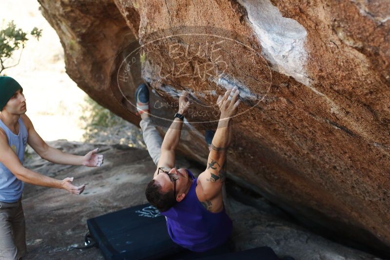 Bouldering in Hueco Tanks on 11/29/2019 with Blue Lizard Climbing and Yoga

Filename: SRM_20191129_1437231.jpg
Aperture: f/3.5
Shutter Speed: 1/250
Body: Canon EOS-1D Mark II
Lens: Canon EF 50mm f/1.8 II