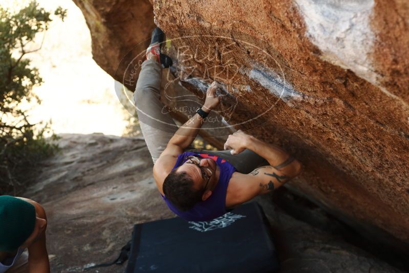 Bouldering in Hueco Tanks on 11/29/2019 with Blue Lizard Climbing and Yoga

Filename: SRM_20191129_1446180.jpg
Aperture: f/3.5
Shutter Speed: 1/250
Body: Canon EOS-1D Mark II
Lens: Canon EF 50mm f/1.8 II