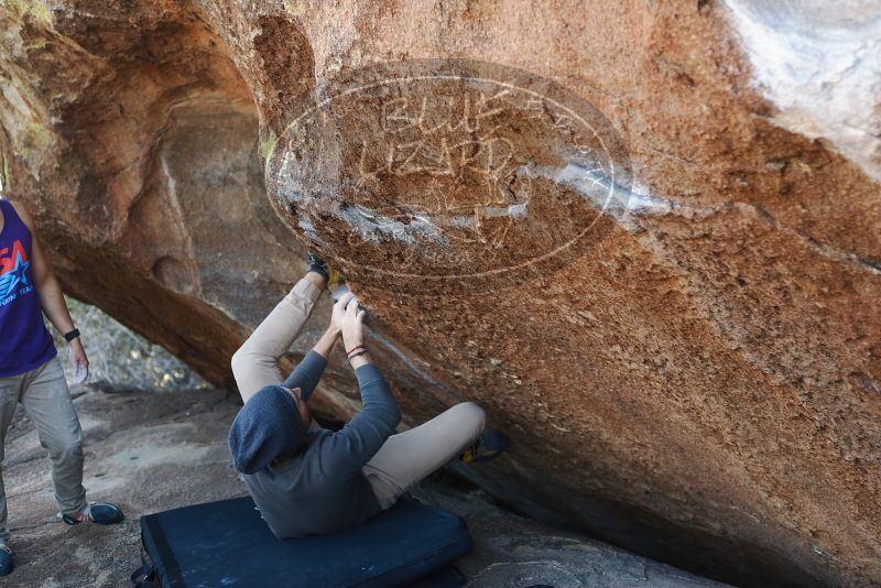 Bouldering in Hueco Tanks on 11/29/2019 with Blue Lizard Climbing and Yoga

Filename: SRM_20191129_1449170.jpg
Aperture: f/3.2
Shutter Speed: 1/250
Body: Canon EOS-1D Mark II
Lens: Canon EF 50mm f/1.8 II