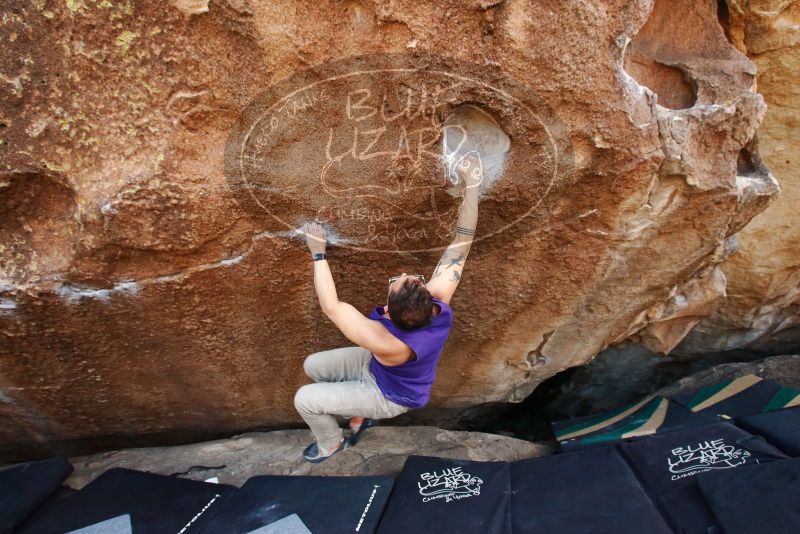 Bouldering in Hueco Tanks on 11/29/2019 with Blue Lizard Climbing and Yoga

Filename: SRM_20191129_1515390.jpg
Aperture: f/5.6
Shutter Speed: 1/250
Body: Canon EOS-1D Mark II
Lens: Canon EF 16-35mm f/2.8 L