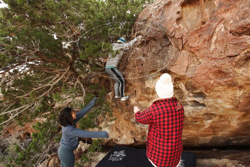 Bouldering in Hueco Tanks on 11/29/2019 with Blue Lizard Climbing and Yoga

Filename: SRM_20191129_1618370.jpg
Aperture: f/5.6
Shutter Speed: 1/250
Body: Canon EOS-1D Mark II
Lens: Canon EF 16-35mm f/2.8 L