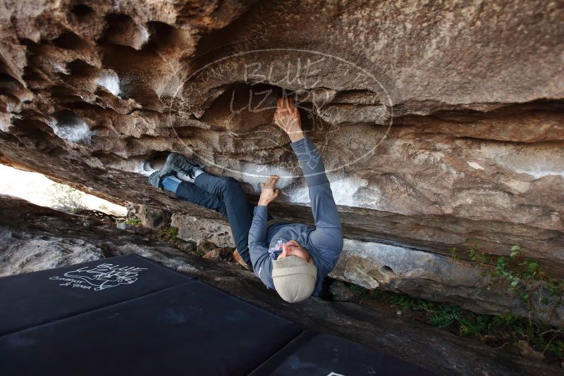 Bouldering in Hueco Tanks on 11/29/2019 with Blue Lizard Climbing and Yoga

Filename: SRM_20191129_1628000.jpg
Aperture: f/3.2
Shutter Speed: 1/250
Body: Canon EOS-1D Mark II
Lens: Canon EF 16-35mm f/2.8 L
