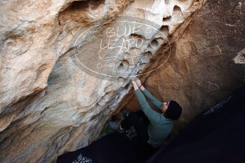 Bouldering in Hueco Tanks on 11/30/2019 with Blue Lizard Climbing and Yoga
Filename: SRM_20191130_1011400.jpg
Aperture: f/3.5
Shutter Speed: 1/250
Body: Canon EOS-1D Mark II
Lens: Canon EF 16-35mm f/2.8 L