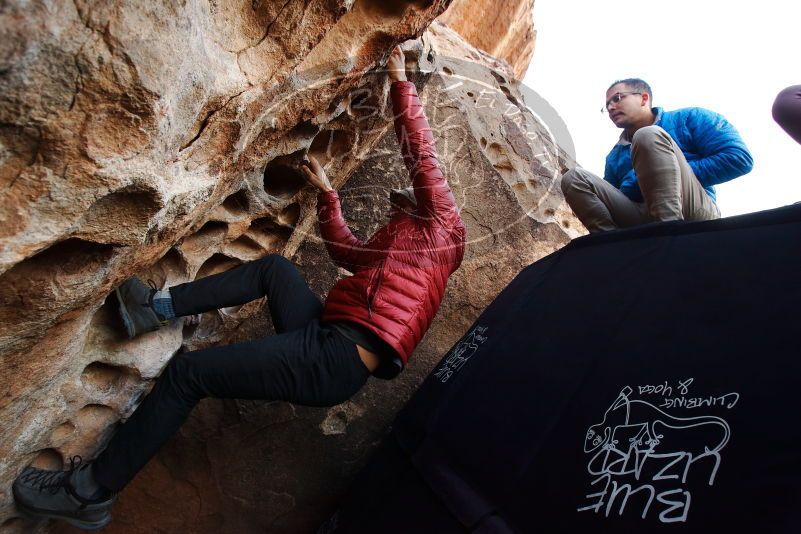 Bouldering in Hueco Tanks on 11/30/2019 with Blue Lizard Climbing and Yoga

Filename: SRM_20191130_1015000.jpg
Aperture: f/5.6
Shutter Speed: 1/250
Body: Canon EOS-1D Mark II
Lens: Canon EF 16-35mm f/2.8 L