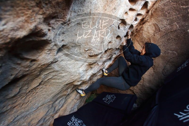 Bouldering in Hueco Tanks on 11/30/2019 with Blue Lizard Climbing and Yoga
Filename: SRM_20191130_1027470.jpg
Aperture: f/3.2
Shutter Speed: 1/250
Body: Canon EOS-1D Mark II
Lens: Canon EF 16-35mm f/2.8 L