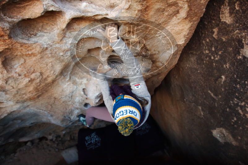 Bouldering in Hueco Tanks on 11/30/2019 with Blue Lizard Climbing and Yoga
Filename: SRM_20191130_1033580.jpg
Aperture: f/6.3
Shutter Speed: 1/250
Body: Canon EOS-1D Mark II
Lens: Canon EF 16-35mm f/2.8 L