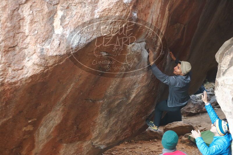 Bouldering in Hueco Tanks on 11/30/2019 with Blue Lizard Climbing and Yoga
Filename: SRM_20191130_1109430.jpg
Aperture: f/3.2
Shutter Speed: 1/250
Body: Canon EOS-1D Mark II
Lens: Canon EF 50mm f/1.8 II