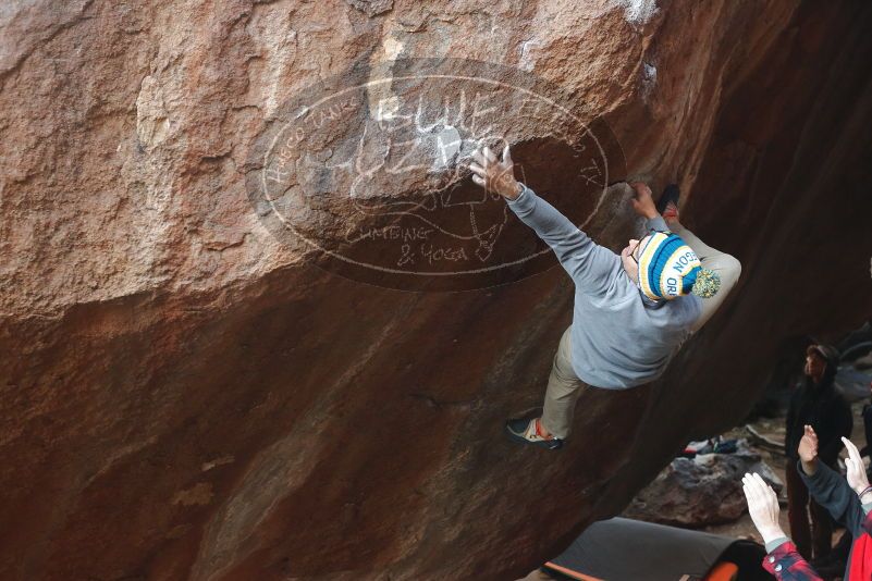 Bouldering in Hueco Tanks on 11/30/2019 with Blue Lizard Climbing and Yoga

Filename: SRM_20191130_1115520.jpg
Aperture: f/4.5
Shutter Speed: 1/250
Body: Canon EOS-1D Mark II
Lens: Canon EF 50mm f/1.8 II