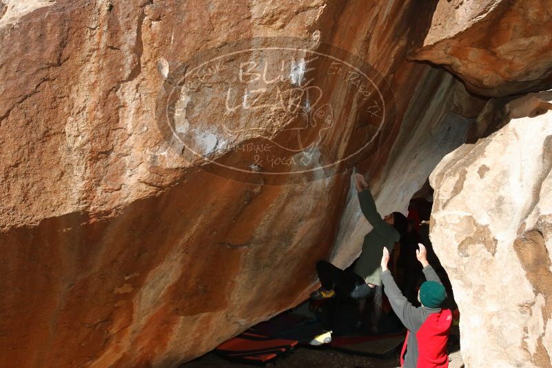 Bouldering in Hueco Tanks on 11/30/2019 with Blue Lizard Climbing and Yoga

Filename: SRM_20191130_1159200.jpg
Aperture: f/8.0
Shutter Speed: 1/250
Body: Canon EOS-1D Mark II
Lens: Canon EF 16-35mm f/2.8 L