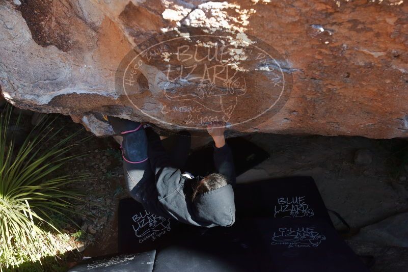 Bouldering in Hueco Tanks on 11/30/2019 with Blue Lizard Climbing and Yoga
Filename: SRM_20191130_1336300.jpg
Aperture: f/7.1
Shutter Speed: 1/250
Body: Canon EOS-1D Mark II
Lens: Canon EF 16-35mm f/2.8 L