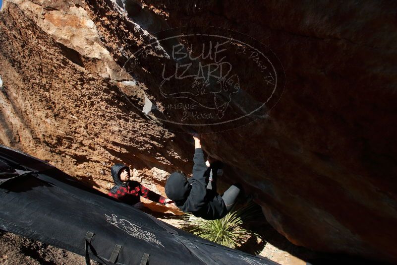 Bouldering in Hueco Tanks on 11/30/2019 with Blue Lizard Climbing and Yoga
Filename: SRM_20191130_1407140.jpg
Aperture: f/8.0
Shutter Speed: 1/320
Body: Canon EOS-1D Mark II
Lens: Canon EF 16-35mm f/2.8 L