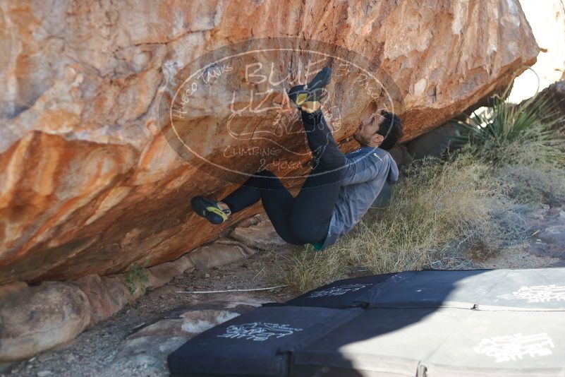 Bouldering in Hueco Tanks on 11/30/2019 with Blue Lizard Climbing and Yoga
Filename: SRM_20191130_1502520.jpg
Aperture: f/2.8
Shutter Speed: 1/500
Body: Canon EOS-1D Mark II
Lens: Canon EF 50mm f/1.8 II