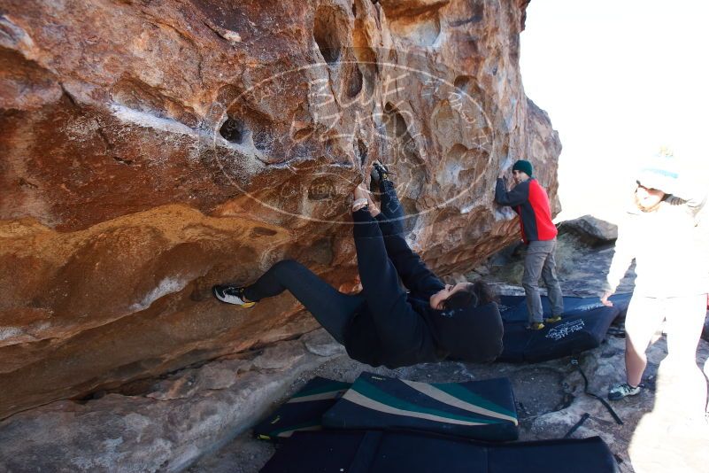 Bouldering in Hueco Tanks on 11/30/2019 with Blue Lizard Climbing and Yoga

Filename: SRM_20191130_1537070.jpg
Aperture: f/5.6
Shutter Speed: 1/250
Body: Canon EOS-1D Mark II
Lens: Canon EF 16-35mm f/2.8 L