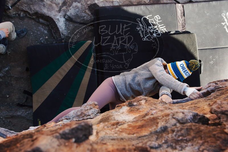 Bouldering in Hueco Tanks on 11/30/2019 with Blue Lizard Climbing and Yoga
Filename: SRM_20191130_1541150.jpg
Aperture: f/5.0
Shutter Speed: 1/250
Body: Canon EOS-1D Mark II
Lens: Canon EF 16-35mm f/2.8 L