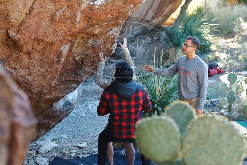 Bouldering in Hueco Tanks on 11/30/2019 with Blue Lizard Climbing and Yoga
Filename: SRM_20191130_1632130.jpg
Aperture: f/3.2
Shutter Speed: 1/250
Body: Canon EOS-1D Mark II
Lens: Canon EF 50mm f/1.8 II