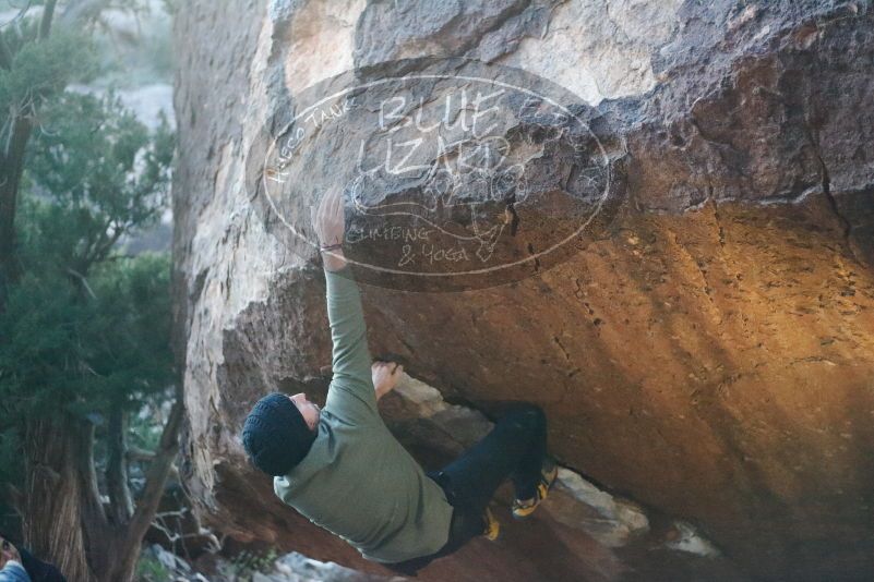 Bouldering in Hueco Tanks on 11/30/2019 with Blue Lizard Climbing and Yoga
Filename: SRM_20191130_1812470.jpg
Aperture: f/2.2
Shutter Speed: 1/250
Body: Canon EOS-1D Mark II
Lens: Canon EF 50mm f/1.8 II