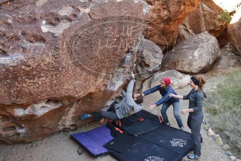 Bouldering in Hueco Tanks on 12/06/2019 with Blue Lizard Climbing and Yoga
Filename: SRM_20191206_1015470.jpg
Aperture: f/4.0
Shutter Speed: 1/250
Body: Canon EOS-1D Mark II
Lens: Canon EF 16-35mm f/2.8 L