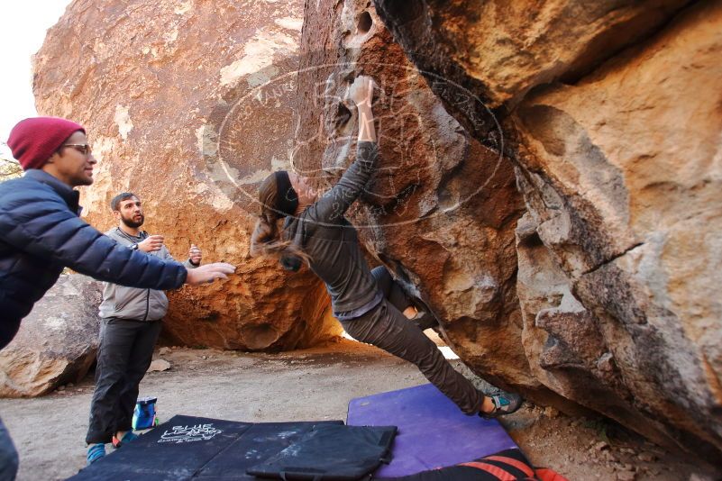 Bouldering in Hueco Tanks on 12/06/2019 with Blue Lizard Climbing and Yoga
Filename: SRM_20191206_1034310.jpg
Aperture: f/4.0
Shutter Speed: 1/250
Body: Canon EOS-1D Mark II
Lens: Canon EF 16-35mm f/2.8 L