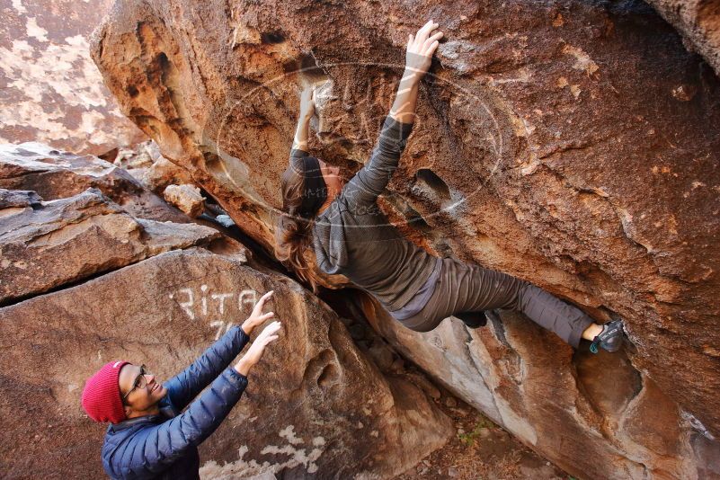 Bouldering in Hueco Tanks on 12/06/2019 with Blue Lizard Climbing and Yoga
Filename: SRM_20191206_1043490.jpg
Aperture: f/4.5
Shutter Speed: 1/250
Body: Canon EOS-1D Mark II
Lens: Canon EF 16-35mm f/2.8 L