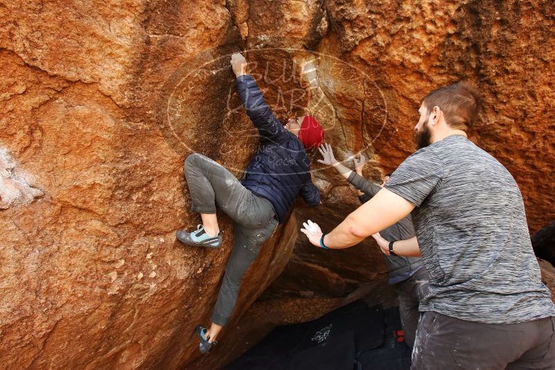 Bouldering in Hueco Tanks on 12/06/2019 with Blue Lizard Climbing and Yoga
Filename: SRM_20191206_1148100.jpg
Aperture: f/5.0
Shutter Speed: 1/250
Body: Canon EOS-1D Mark II
Lens: Canon EF 16-35mm f/2.8 L