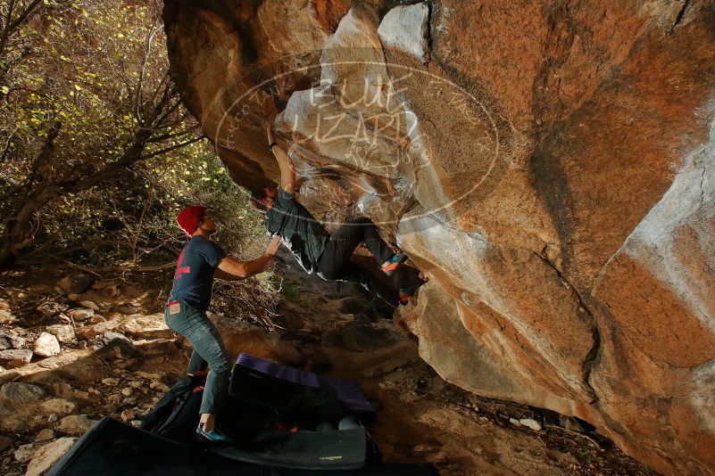 Bouldering in Hueco Tanks on 12/06/2019 with Blue Lizard Climbing and Yoga
Filename: SRM_20191206_1337080.jpg
Aperture: f/7.1
Shutter Speed: 1/250
Body: Canon EOS-1D Mark II
Lens: Canon EF 16-35mm f/2.8 L
