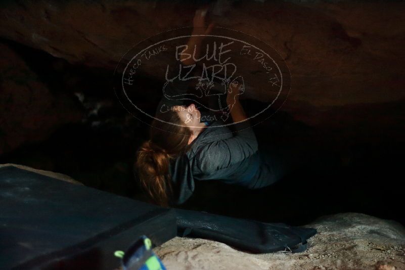 Bouldering in Hueco Tanks on 12/06/2019 with Blue Lizard Climbing and Yoga
Filename: SRM_20191206_1807590.jpg
Aperture: f/1.8
Shutter Speed: 1/50
Body: Canon EOS-1D Mark II
Lens: Canon EF 50mm f/1.8 II