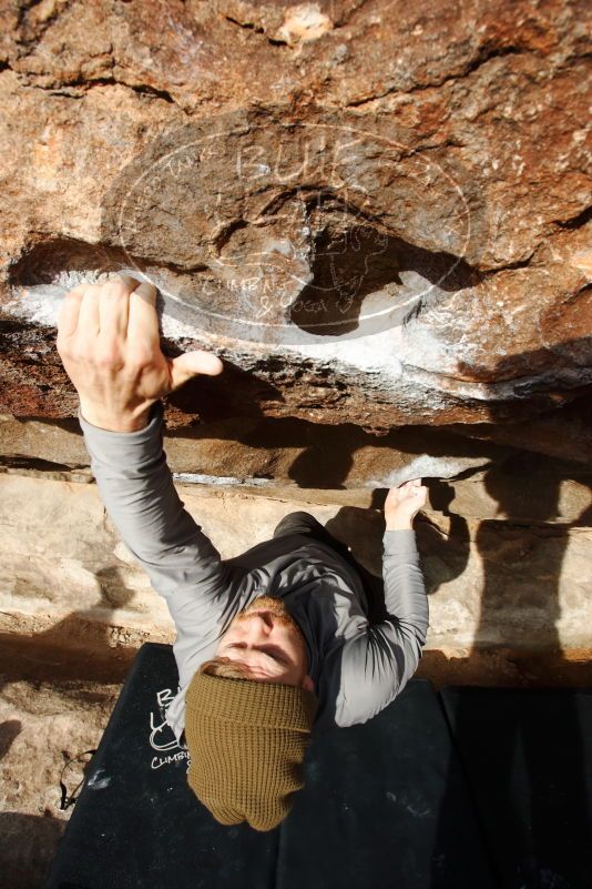 Bouldering in Hueco Tanks on 12/11/2019 with Blue Lizard Climbing and Yoga

Filename: SRM_20191211_1016171.jpg
Aperture: f/7.1
Shutter Speed: 1/400
Body: Canon EOS-1D Mark II
Lens: Canon EF 16-35mm f/2.8 L