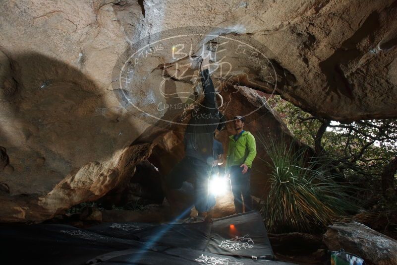 Bouldering in Hueco Tanks on 12/11/2019 with Blue Lizard Climbing and Yoga

Filename: SRM_20191211_1244460.jpg
Aperture: f/6.3
Shutter Speed: 1/250
Body: Canon EOS-1D Mark II
Lens: Canon EF 16-35mm f/2.8 L