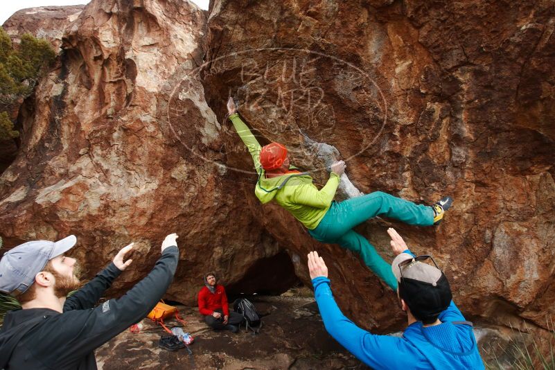 Bouldering in Hueco Tanks on 12/11/2019 with Blue Lizard Climbing and Yoga
Filename: SRM_20191211_1554090.jpg
Aperture: f/6.3
Shutter Speed: 1/250
Body: Canon EOS-1D Mark II
Lens: Canon EF 16-35mm f/2.8 L
