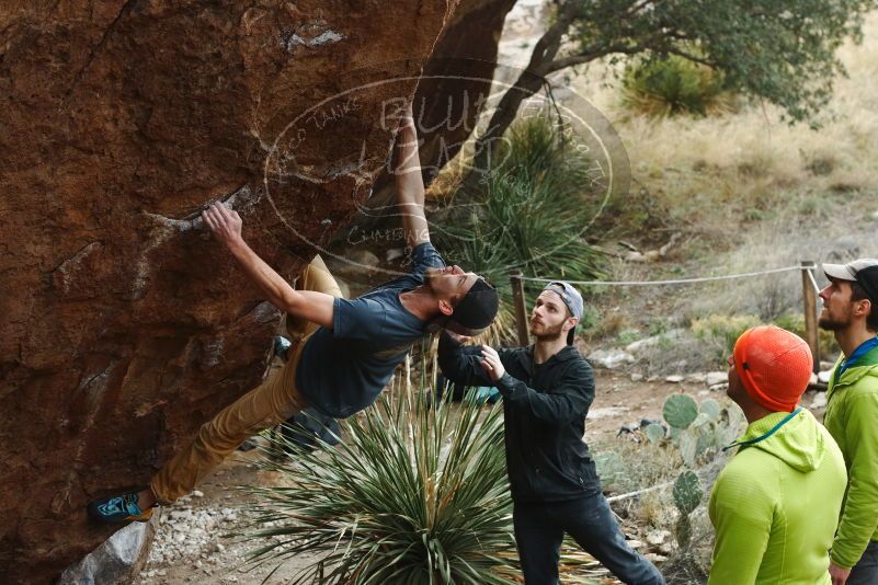 Bouldering in Hueco Tanks on 12/11/2019 with Blue Lizard Climbing and Yoga

Filename: SRM_20191211_1624110.jpg
Aperture: f/4.5
Shutter Speed: 1/320
Body: Canon EOS-1D Mark II
Lens: Canon EF 50mm f/1.8 II
