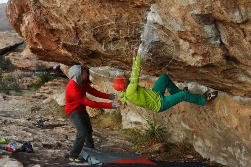 Bouldering in Hueco Tanks on 12/11/2019 with Blue Lizard Climbing and Yoga
Filename: SRM_20191211_1805520.jpg
Aperture: f/3.2
Shutter Speed: 1/250
Body: Canon EOS-1D Mark II
Lens: Canon EF 50mm f/1.8 II