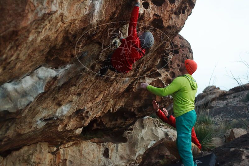 Bouldering in Hueco Tanks on 12/11/2019 with Blue Lizard Climbing and Yoga
Filename: SRM_20191211_1813210.jpg
Aperture: f/2.5
Shutter Speed: 1/250
Body: Canon EOS-1D Mark II
Lens: Canon EF 50mm f/1.8 II