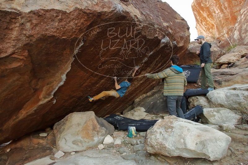 Bouldering in Hueco Tanks on 12/13/2019 with Blue Lizard Climbing and Yoga

Filename: SRM_20191213_1042440.jpg
Aperture: f/5.0
Shutter Speed: 1/250
Body: Canon EOS-1D Mark II
Lens: Canon EF 16-35mm f/2.8 L
