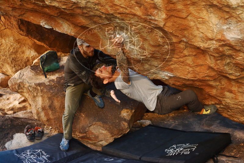 Bouldering in Hueco Tanks on 12/13/2019 with Blue Lizard Climbing and Yoga

Filename: SRM_20191213_1643140.jpg
Aperture: f/3.2
Shutter Speed: 1/250
Body: Canon EOS-1D Mark II
Lens: Canon EF 50mm f/1.8 II