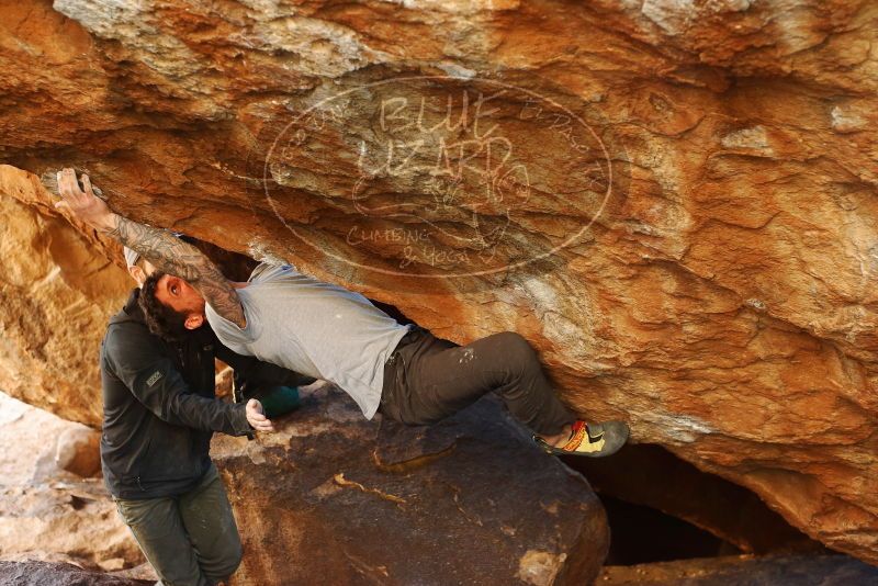 Bouldering in Hueco Tanks on 12/13/2019 with Blue Lizard Climbing and Yoga
Filename: SRM_20191213_1643220.jpg
Aperture: f/3.2
Shutter Speed: 1/250
Body: Canon EOS-1D Mark II
Lens: Canon EF 50mm f/1.8 II