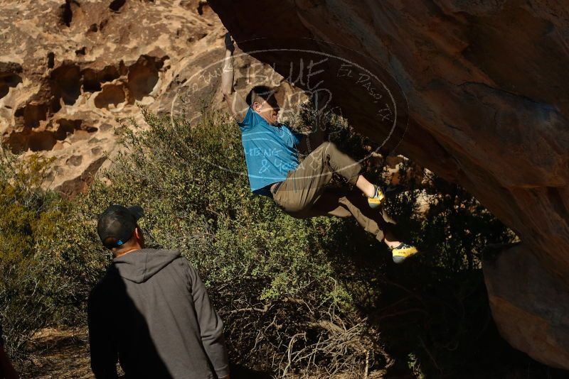 Bouldering in Hueco Tanks on 12/14/2019 with Blue Lizard Climbing and Yoga

Filename: SRM_20191214_1336300.jpg
Aperture: f/4.5
Shutter Speed: 1/500
Body: Canon EOS-1D Mark II
Lens: Canon EF 50mm f/1.8 II