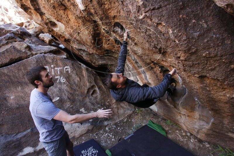 Bouldering in Hueco Tanks on 12/14/2019 with Blue Lizard Climbing and Yoga

Filename: SRM_20191214_1610060.jpg
Aperture: f/4.0
Shutter Speed: 1/250
Body: Canon EOS-1D Mark II
Lens: Canon EF 16-35mm f/2.8 L
