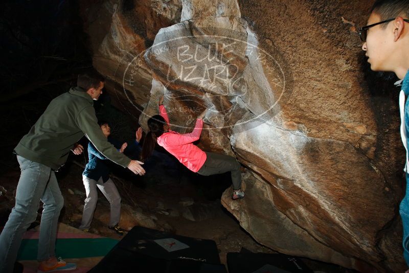 Bouldering in Hueco Tanks on 12/15/2019 with Blue Lizard Climbing and Yoga
Filename: SRM_20191215_1046310.jpg
Aperture: f/8.0
Shutter Speed: 1/250
Body: Canon EOS-1D Mark II
Lens: Canon EF 16-35mm f/2.8 L