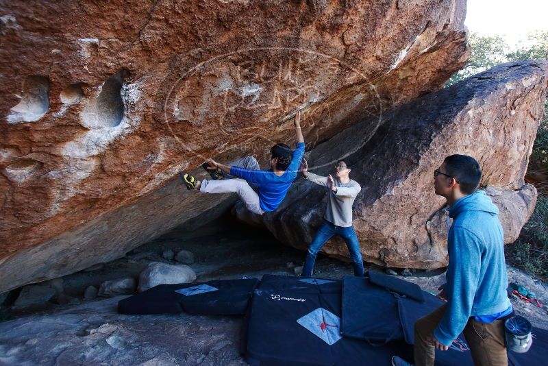 Bouldering in Hueco Tanks on 12/15/2019 with Blue Lizard Climbing and Yoga
Filename: SRM_20191215_1133160.jpg
Aperture: f/4.5
Shutter Speed: 1/250
Body: Canon EOS-1D Mark II
Lens: Canon EF 16-35mm f/2.8 L