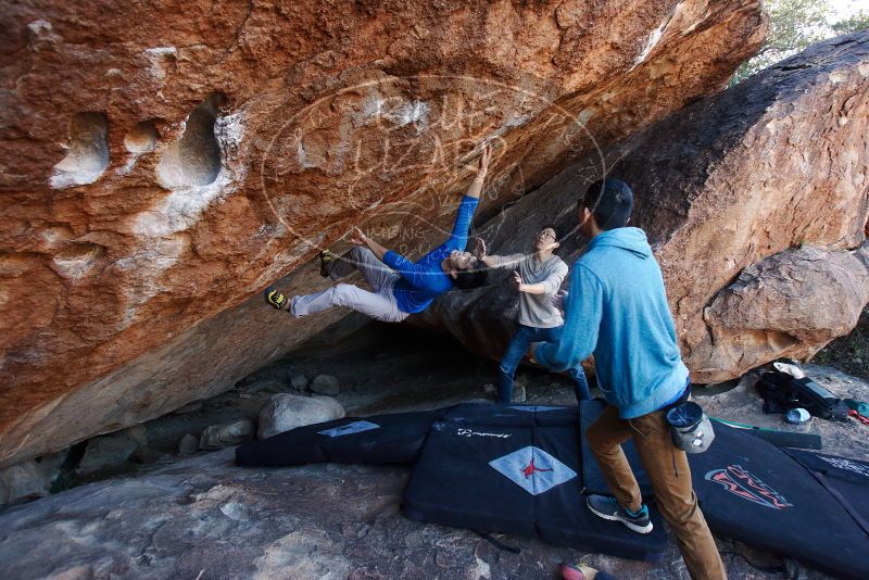 Bouldering in Hueco Tanks on 12/15/2019 with Blue Lizard Climbing and Yoga
Filename: SRM_20191215_1136450.jpg
Aperture: f/4.5
Shutter Speed: 1/250
Body: Canon EOS-1D Mark II
Lens: Canon EF 16-35mm f/2.8 L