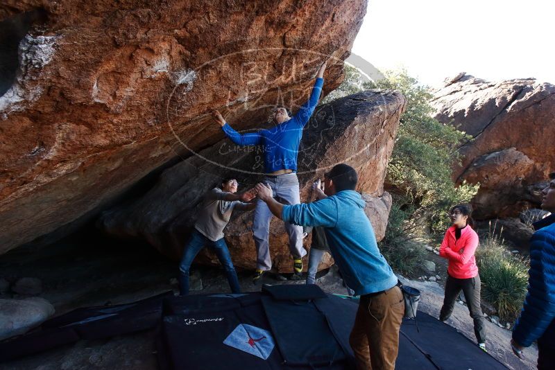 Bouldering in Hueco Tanks on 12/15/2019 with Blue Lizard Climbing and Yoga
Filename: SRM_20191215_1144572.jpg
Aperture: f/5.6
Shutter Speed: 1/250
Body: Canon EOS-1D Mark II
Lens: Canon EF 16-35mm f/2.8 L