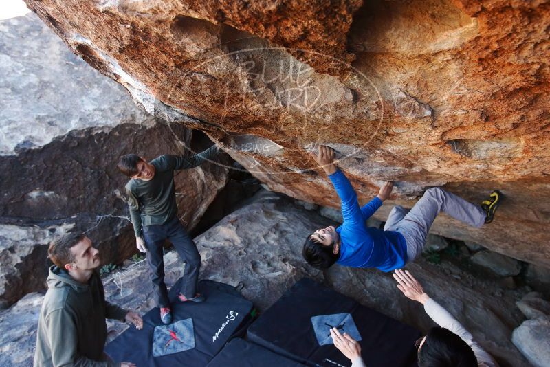 Bouldering in Hueco Tanks on 12/15/2019 with Blue Lizard Climbing and Yoga
Filename: SRM_20191215_1207061.jpg
Aperture: f/5.0
Shutter Speed: 1/250
Body: Canon EOS-1D Mark II
Lens: Canon EF 16-35mm f/2.8 L