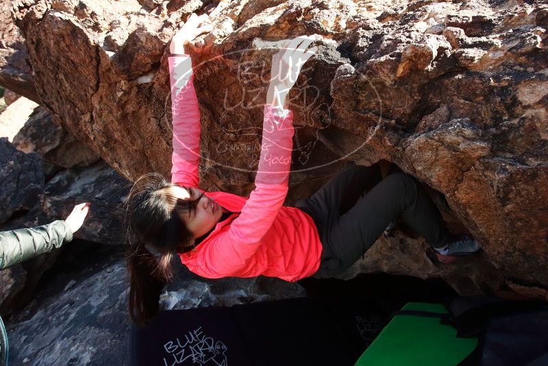 Bouldering in Hueco Tanks on 12/15/2019 with Blue Lizard Climbing and Yoga

Filename: SRM_20191215_1237570.jpg
Aperture: f/7.1
Shutter Speed: 1/250
Body: Canon EOS-1D Mark II
Lens: Canon EF 16-35mm f/2.8 L