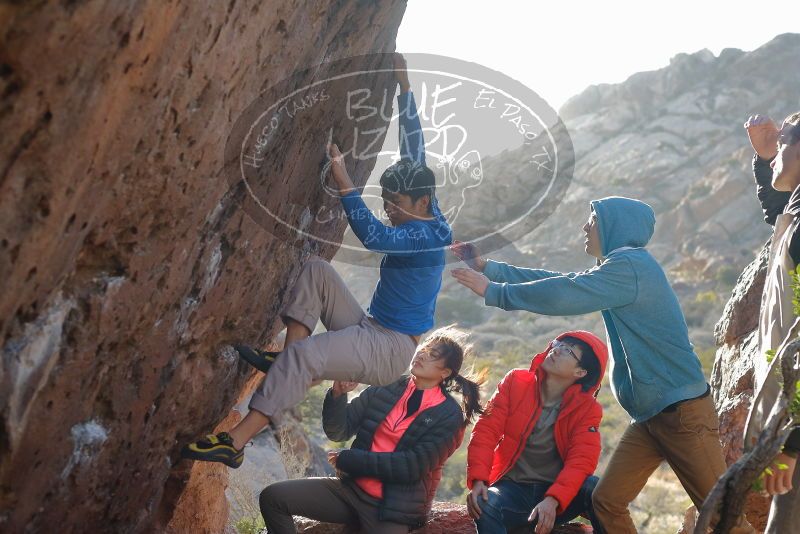 Bouldering in Hueco Tanks on 12/15/2019 with Blue Lizard Climbing and Yoga
Filename: SRM_20191215_1639040.jpg
Aperture: f/4.0
Shutter Speed: 1/250
Body: Canon EOS-1D Mark II
Lens: Canon EF 50mm f/1.8 II