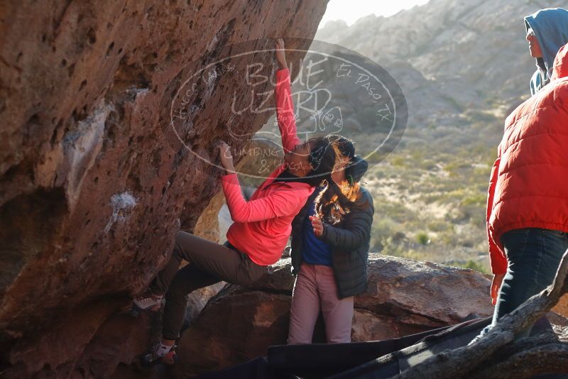 Bouldering in Hueco Tanks on 12/15/2019 with Blue Lizard Climbing and Yoga
Filename: SRM_20191215_1642401.jpg
Aperture: f/4.0
Shutter Speed: 1/250
Body: Canon EOS-1D Mark II
Lens: Canon EF 50mm f/1.8 II
