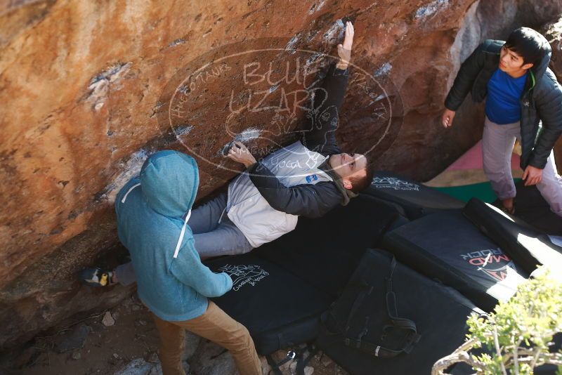 Bouldering in Hueco Tanks on 12/15/2019 with Blue Lizard Climbing and Yoga

Filename: SRM_20191215_1646420.jpg
Aperture: f/2.8
Shutter Speed: 1/250
Body: Canon EOS-1D Mark II
Lens: Canon EF 50mm f/1.8 II