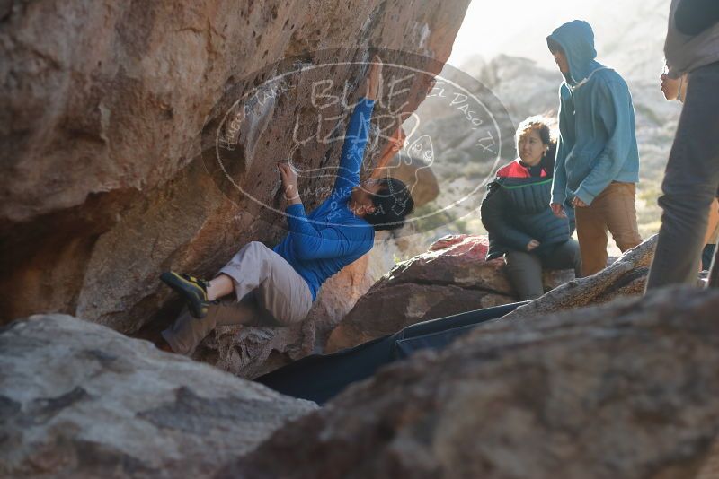 Bouldering in Hueco Tanks on 12/15/2019 with Blue Lizard Climbing and Yoga

Filename: SRM_20191215_1652510.jpg
Aperture: f/2.8
Shutter Speed: 1/250
Body: Canon EOS-1D Mark II
Lens: Canon EF 50mm f/1.8 II